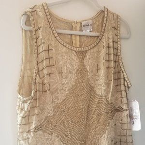 Gold Beaded Top